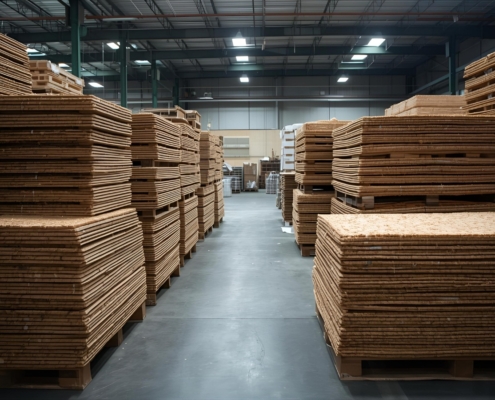 Rubberisied coir sheets in Wharehouse