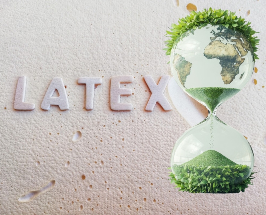 Infographic showing the CO₂ advantages of natural mattress materials compared to synthetic foams