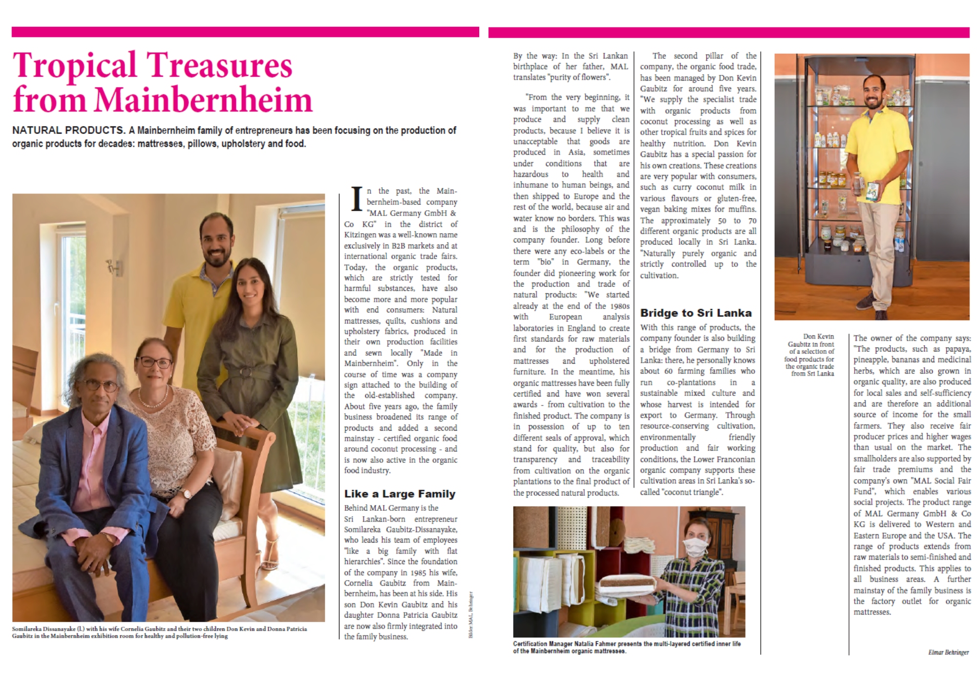 We are proud to have been featured in the IHK Chamber of Commerce magazine Wirtschaft in Mainfranken